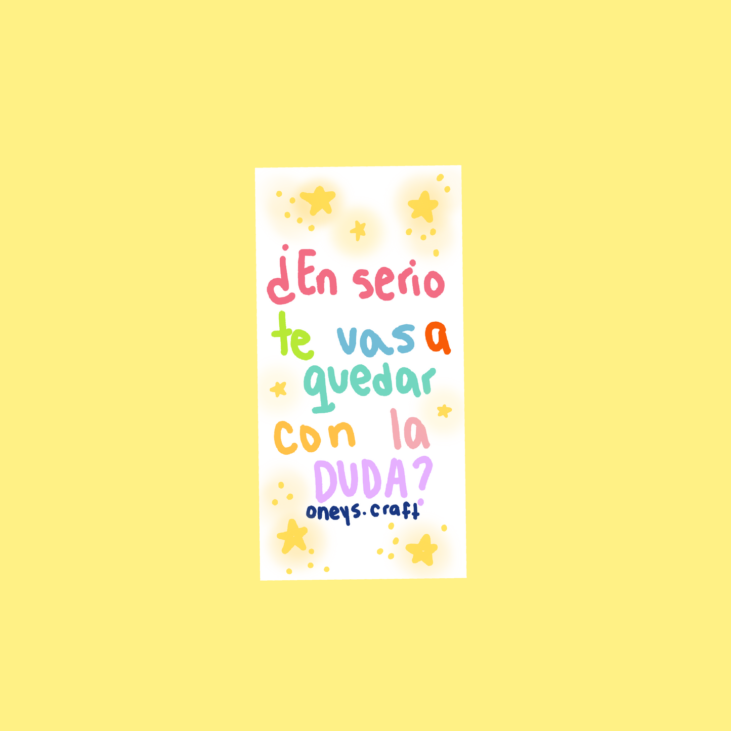 “Te vas a quedar con las ganas” bookmark ✨🎀
