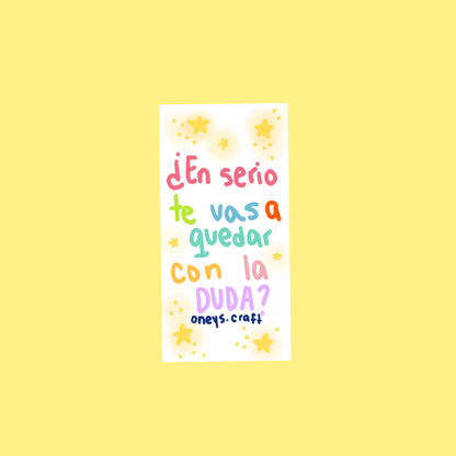 “Te vas a quedar con las ganas” bookmark ✨🎀