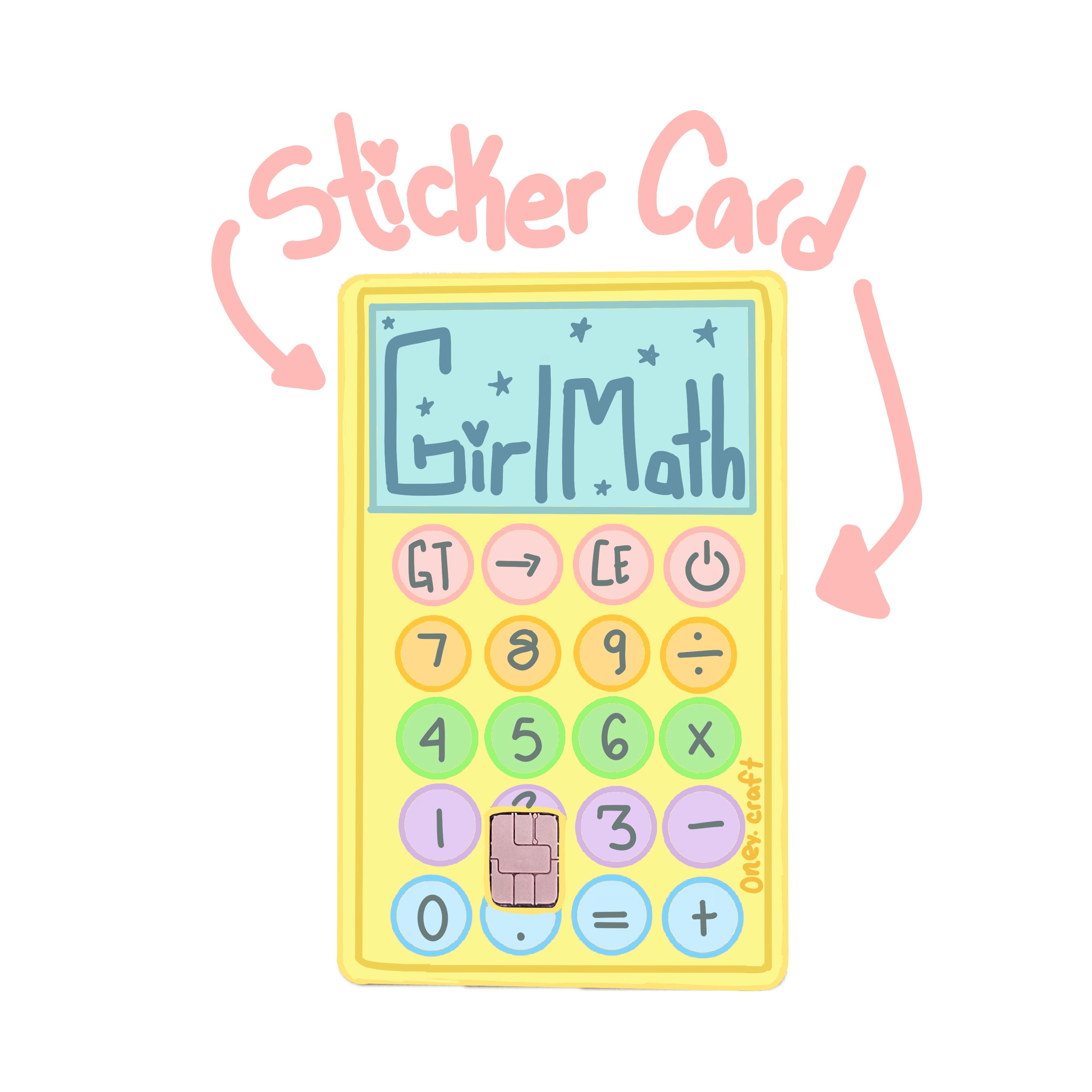 Girl math Card ⭐️